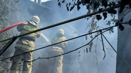 Двухэтажное кафе сгорело в Алматы
