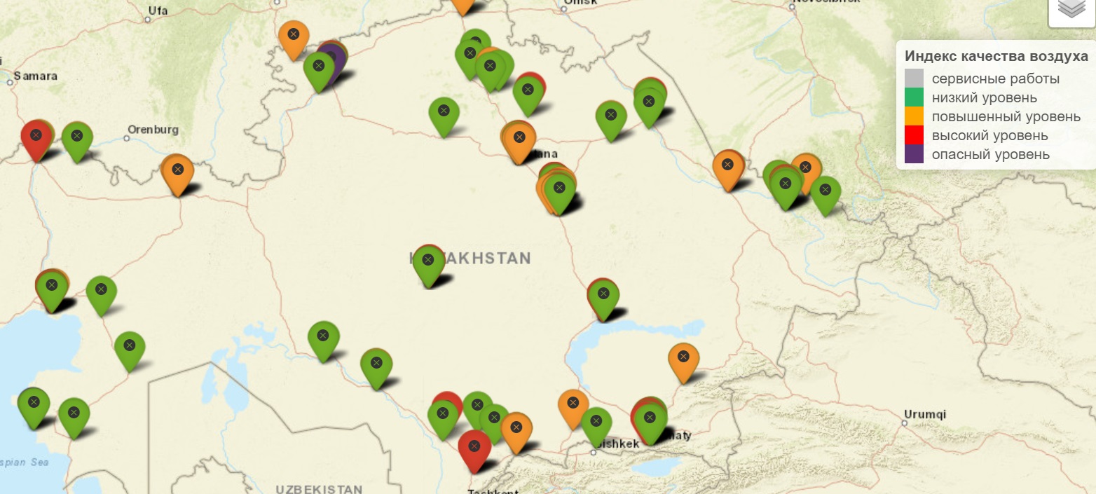 Ауаның ластану индексі: Қазақстан 64-орында тұр 